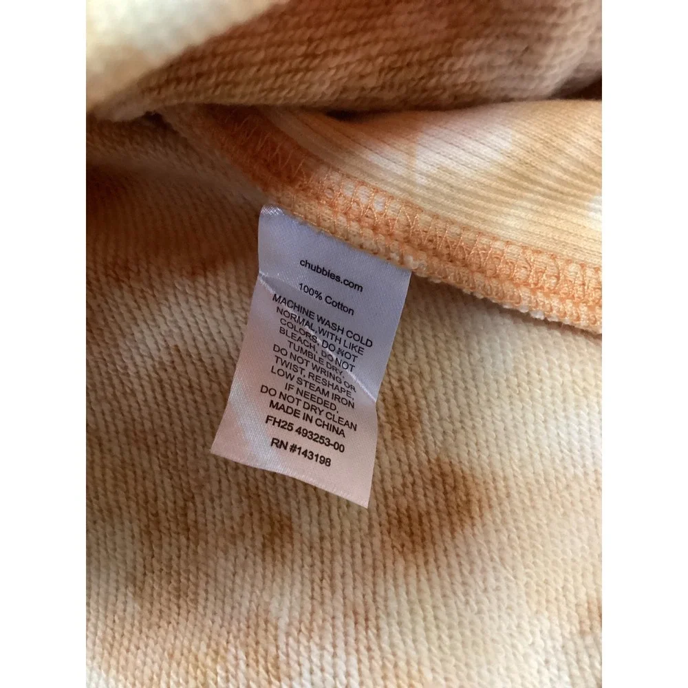 Chubbies Mens The Glass Fractal Amber‎ Tie Dye Comfort Hoodie S 493253-002 NEW